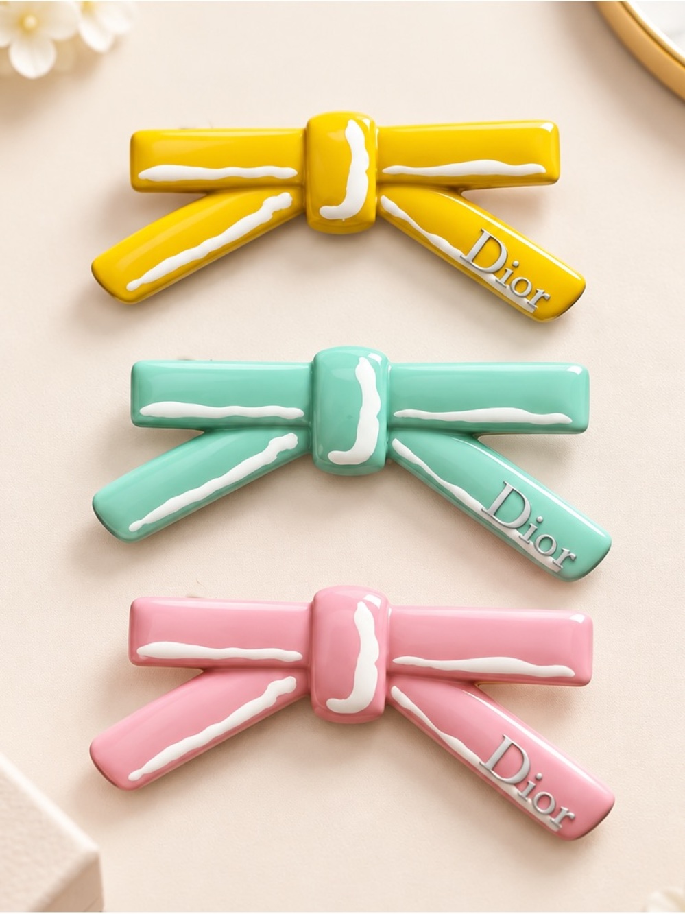 DIOR BEAUTY Set of 3 Enamel Hair Clips